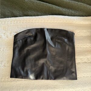 Black Leather Women's Tubetop